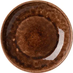 Plate “Marron Reativo” for pilaf  porcelain  1.5 l  D=300, H=15mm  brown, beige.