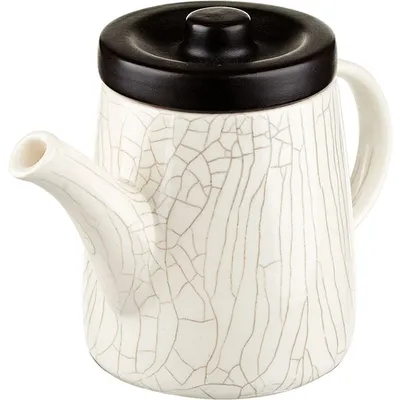 Чайник заварочный «День и ночь» конический керамика 0,5л белый,черный, изображение 3
