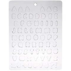 Форма для шоколада «Английский алфавит» [67 ячеек] полиэтилен ,L=24,B=18,5см