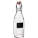Бутылка «Лавана» с крышкой стекло 270мл D=55,H=192мм прозр.,черный, Объем по данным поставщика (мл): 270