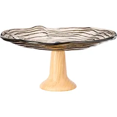 Ваза для фруктов «Вело» стекло D=28,H=12см бронз.,тем.корич., изображение 2