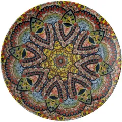 Plate “Mandala”  porcelain  D=20cm  multi-colored.