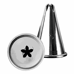 Pastry nozzle “5-pointed star”  stainless steel  D=35/10, H=45mm  metal.