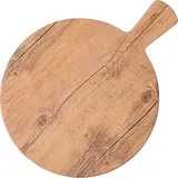 Блюдо для подачи с ручкой пластик D=32см бежев.