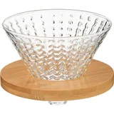 Воронка (пуровер) стекло,бамбук D=12см