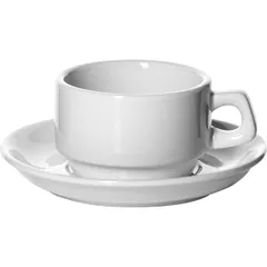 Кофейная пара «Кунстверк» фарфор 100мл D=7/12см белый