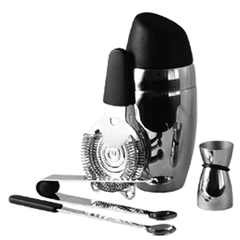 Набор барменский 5 предм. сталь черный