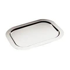 Rectangular tray “Fineness”  stainless steel , L=48, B=30cm  silver.