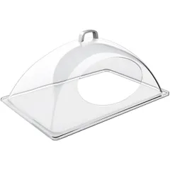 Cover for tray with side hole plastic ,H=17,L=330,B=280mm clear.