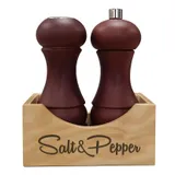 Мельницы для перца и соли, h 15 см, бук, цвет ореховый, SET CASSETTA