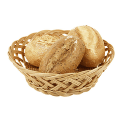 Wicker basket for bread  polyrottan  D=23, H=7cm  beige.