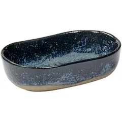 Dish “Mercy” deep No. 8  sandstone , H=25, L=98, B=65mm  blue, gray