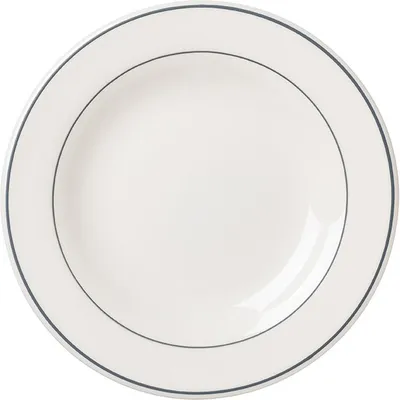 Тарелка пирожковая «Рисепшн» стекло D=155,H=15мм слон.кость,серый, Диаметр (мм): 155