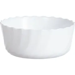 Sauce boat “Smart Cousin” is heat-resistant. 250°C glass D=12cm white