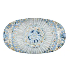 Блюдо сервировочное «Мозаик» овальное фарфор ,L=19,B=11см разноцветн.