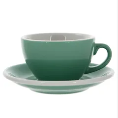 Кофейная пара «Эгг» фарфор 250мл D=95/145,H=55,L=115мм мятный