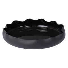 Салатник «Вейв» фарфор 0,55л D=190,H=35мм черный