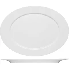 Dish “Purity” oval  porcelain , L=38, B=26cm  white