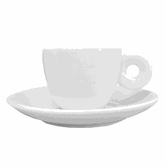 Кофейная пара фарфор 70мл D=40,H=45,L=72мм белый