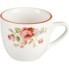 Набор посуды «Поэма Камарг» кофейная пара (чашка + блюдце)[6шт] фарфор 100мл D=6/12,H=5см белый,розо, изображение 2