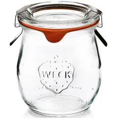 Jar with lid glass 220ml D=65,H=80mm