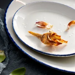 Блюдо «Блю Дэппл» овальное фарфор ,H=20,L=280,B=215мм белый,синий, изображение 4