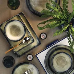 Соусник «Нанокрем Дарк Блю» фарфор 100мл D=10,H=3см тем.син.,зелен., изображение 3