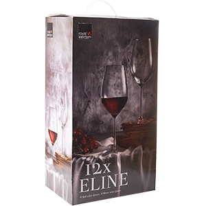 Набор бокалов для вина «Илайн»[12шт] стекло 0,55л прозр.