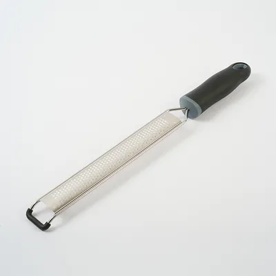 Терка с ручкой сталь нерж.,пластик ,L=390/220,B=35мм металлич.,черный