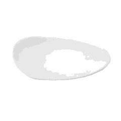 Tasting spoon “Isola”  porcelain , L=125, B=52mm  white