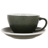 Кофейная пара «Эгг» фарфор 300мл D=110/155,H=65,L=135мм болотн.