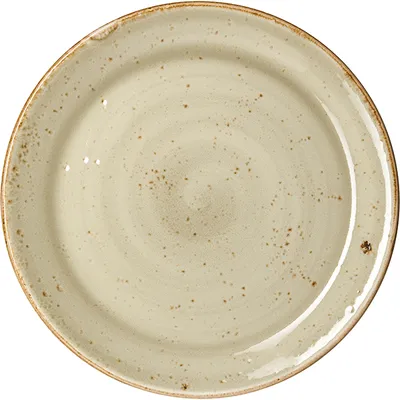 Тарелка «Крафт Грин» мелкая фарфор D=25,H=2см зелен., Цвет: Зеленый, Диаметр (мм): 250