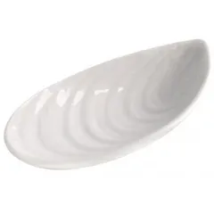 Compliment spoon “Mediter”  porcelain , L=8, B=4cm  white, matte
