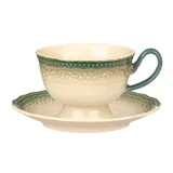 Чайная пара «Эйфория» фарфор 220мл бежев.,зелен.