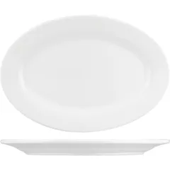 Dish “Kunstwerk” oval  porcelain ,H=22,L=310,B=217mm white