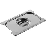 Крышка для гастроемкости GN 1/4 с вырезами под ручки сталь нерж.