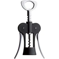 Corkscrew with levers  stainless steel, abs plastic  D=4, L=18cm  black, silver.