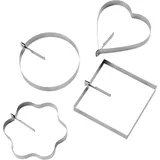 Форма для жарки яиц[4шт] сталь нерж. ,L=12/12,B=12см металлич.