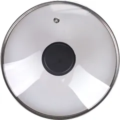 Крышка стекло,силикон D=28см прозр.,черный, изображение 2