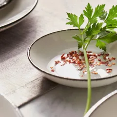 Салатник «Чакоул дэппл» фарфор D=29см белый,черный, изображение 4