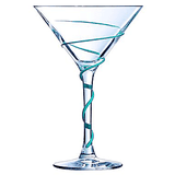 Коктейльная рюмка «Спайро» стекло,силикон 210мл D=11,5,H=16,8см прозр.,синий