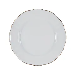 Тарелка пирожковая «Гармония» фарфор D=16,H=2см белый,золотой