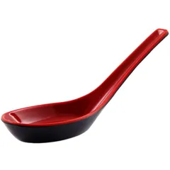 Spoon for miso soup plastic ,H=7,L=13cm red,brown.