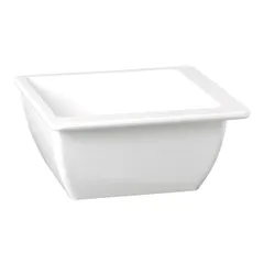 Square salad bowl plastic 2.6l ,H=9,L=25,B=25cm white