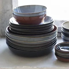 Блюдо «Террес де Ревес» глубокое керамика D=21,H=4см тем.син., изображение 2