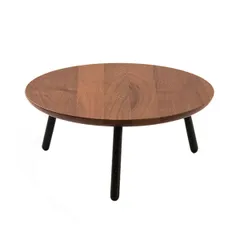 Serving board with legs  walnut  D=40, H=14cm  wooden, black