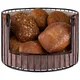 Корзина для фруктов металл,хлопок D=27,5,H=18,5см черный, изображение 5