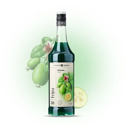 Сироп «Фейхоа» Pinch&Drop стекло 1л D=85,H=330мм зелен., Состояние товара: Новый, Вкус: Фейхоа, Материал: Стекло, Объем по данным поставщика (мл): 1000