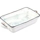 Форма для запекания «Пастораль» фарфор 1л ,H=57,L=270,B=135мм зелен.