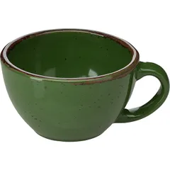 Tea cup “Punto Verde”  porcelain  300 ml  D=11, H=7cm  green, brown.